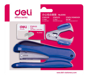得力12#订书机0355订书器 适用订书钉型号0012/0011 卡式送起钉器