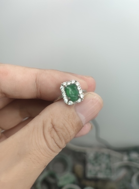 s925翡翠天然貔貅戒指