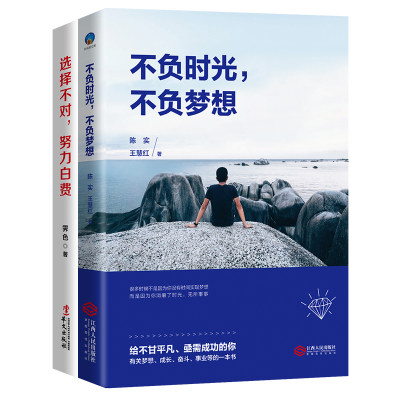 套装2册选择不对 努力白费+不负时光 不负梦想 改变思路获得成功破解生活中所有难题的密钥 成功励志书籍 正版包邮