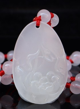 天然玉石挂牌35*24*5mm 25g 桂林鸡血玉石吊牌 高端上朗料玉化红