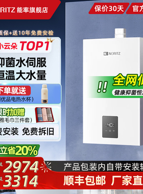 能率燃气热水器13/16升小云朵S家用恒温抑菌水伺服EP2A天然气