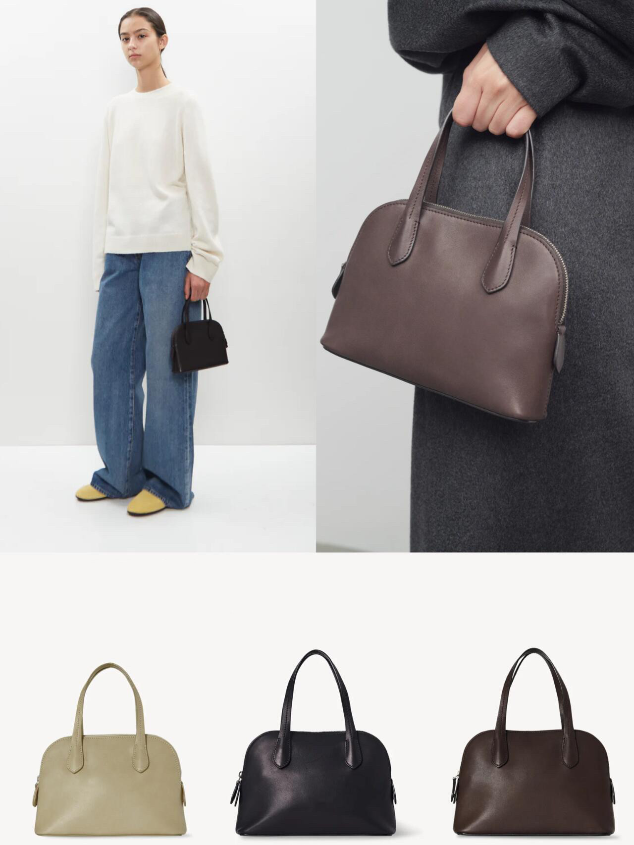 包包女2025新款春夏小众真皮羊皮贝壳包单肩斜挎手提通勤保龄球包,箱包皮具/热销女包/男包,通用款女包,淘宝优惠券,粉丝福利购,淘宝优惠卷