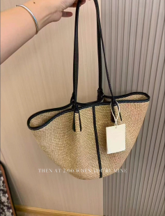 小众设计包包女2026新款 春夏拉菲草编包单肩腋下大容量沙滩托特包