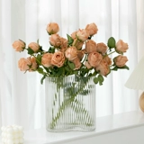 Ретро -кокирование маленькой розовой симуляции цветочный мульти -голод имитация сухой букет фальшивый цветок дома гостиная