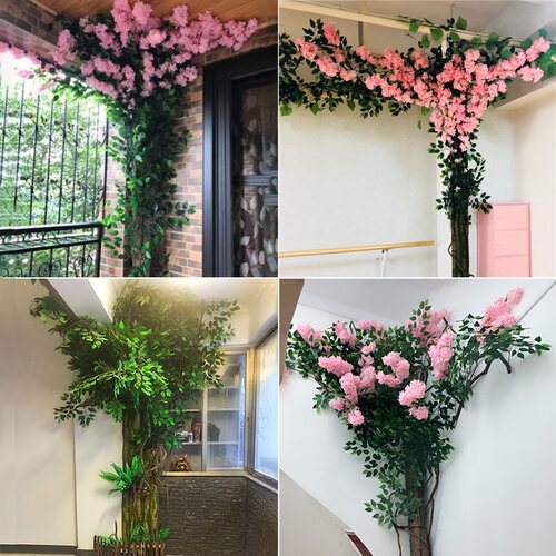 管道装饰室内遮挡绿植假树仿真花