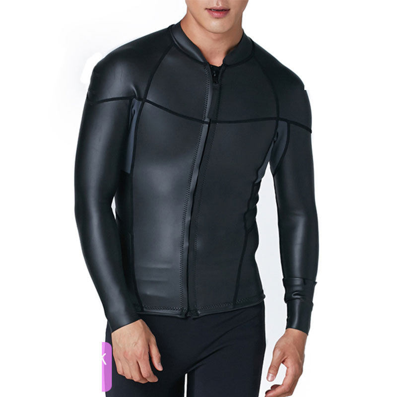 2MM潜水服男冲浪夹克分体长袖上衣浮潜保暖防晒水母服保暖游泳衣
