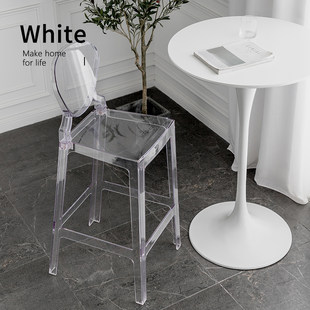 О Bai Northern European Transparent Plastic Bars Стул Современный Стул Simplocy Стул Домохозяйство с высоким содержанием стула с высоким подходом