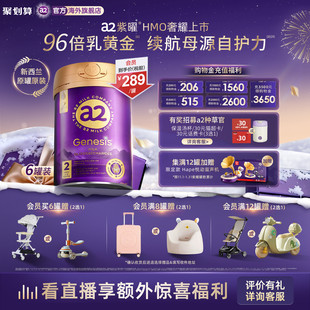a2紫曜6大超群含量HMO新西兰进口较大婴幼儿配方奶粉2段6 12月6罐