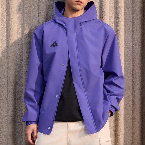 Adidas Entrada 22 男款通勤百搭户外风运动拉链连帽夹克 KW0693