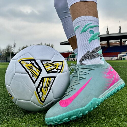 Nike Mercurial Vapor 16 Pro男款灰粉防滑耐磨足球鞋 FQ8687-301