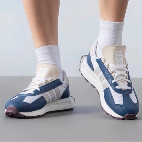 Adidas originals Retropy E5男女同款蓝白低帮生活休闲鞋 IE3913