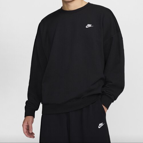 Nike NK CLUB FT OVERSIZED CREW男款黑色圆领长袖卫衣HJ1820-010