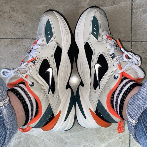 Nike M2K Tekno Light Bone 男款灰橙舒适低帮老爹鞋 CI2969-001
