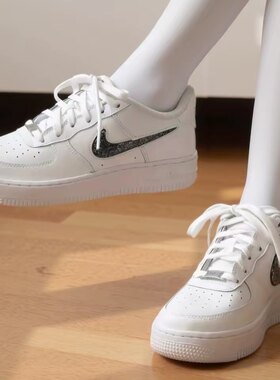 NikeAir Force 1 Lv8 LV8男女白银色休闲轻便低帮板鞋 DC9651-100