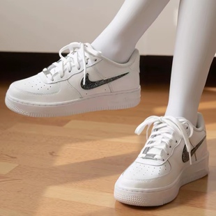 NikeAir Force 1 Lv8 LV8男女白银色休闲轻便低帮板鞋 DC9651-100