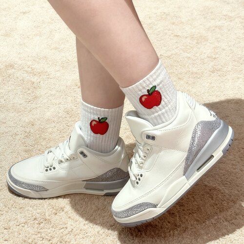 Jordan Air Jordan 3 Sail 女款白灰色中帮复古篮球鞋 CK9246-100