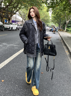 牛仔设计师款90羽绒服假两件轻薄两穿上衣2C291-YRF314-P225-K499