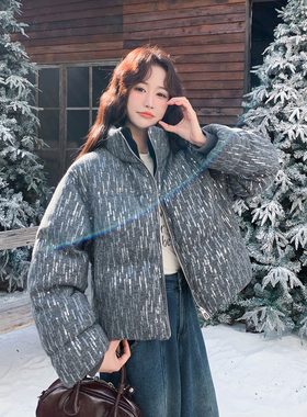 现货2D078-8136-P365K499亮片小香风羽绒90绒厚实