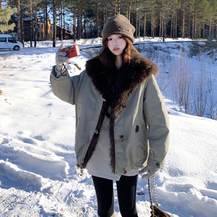 P275 大毛领羽绒内胆派克服7849 K418 首发2025新款 新款