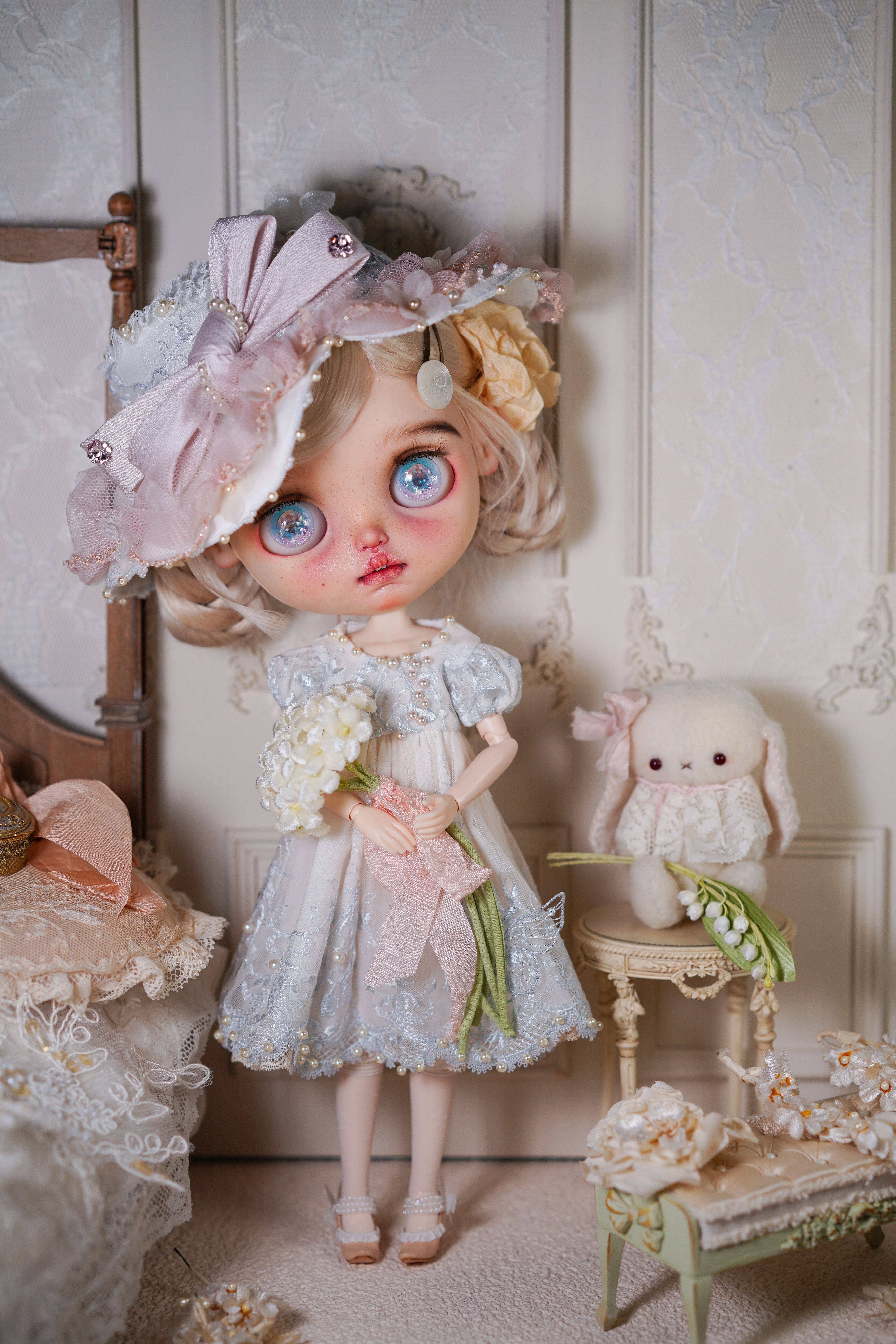 blythe小布6分小头bjd娃衣“琉光浮梦”洛丽塔蕾丝衣服ob22ob24
