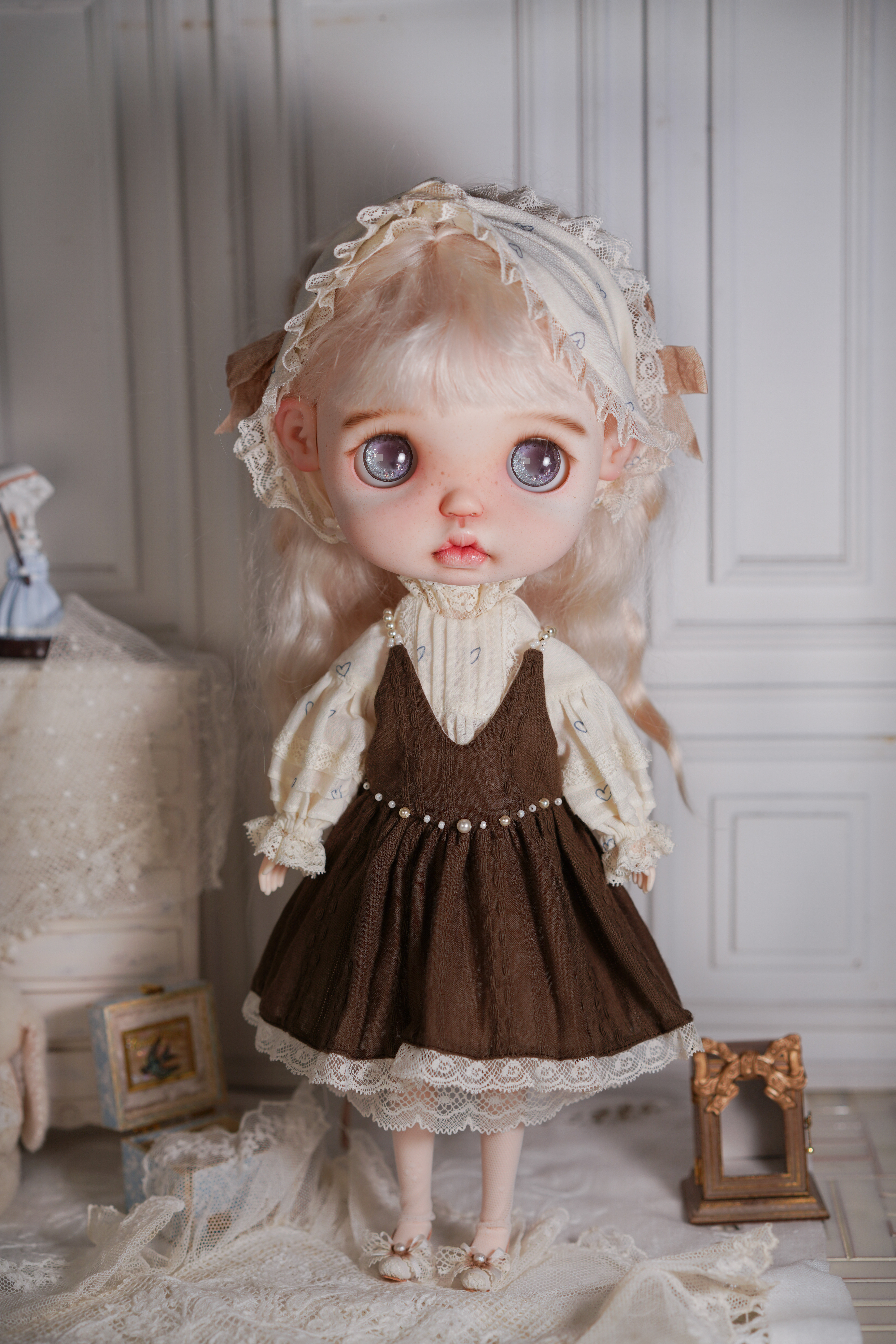blythe小布娃衣衣服套装“可可庄园的蕾丝信笺”ob22ob24田园新款