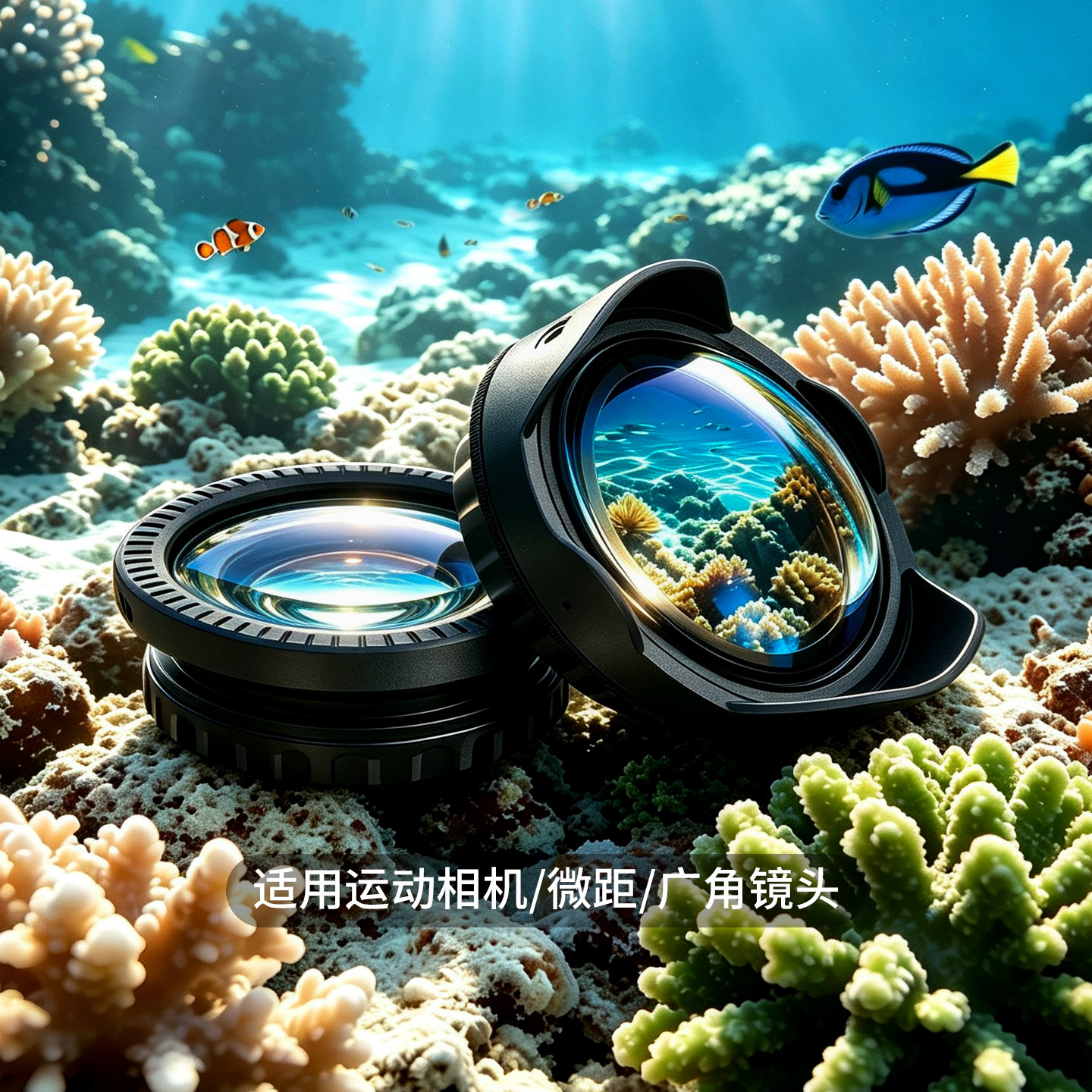 海蛙适用运动相机微距广角镜头图片