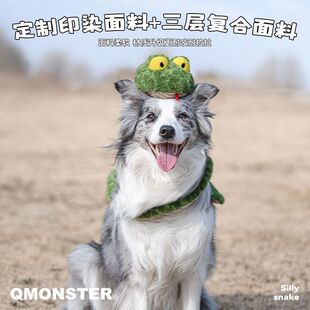 QMONSTER呆呆蛇丰荣毛绒发声玩具中大型犬大号耐咬拔河狗磨牙公仔