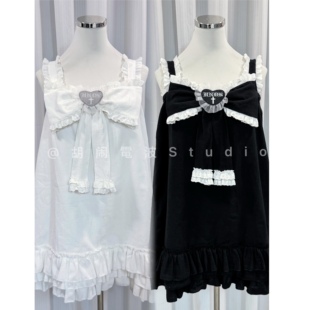 胡闹電波原创设计doll感古早小裙子蛋糕裙连衣裙 十字心