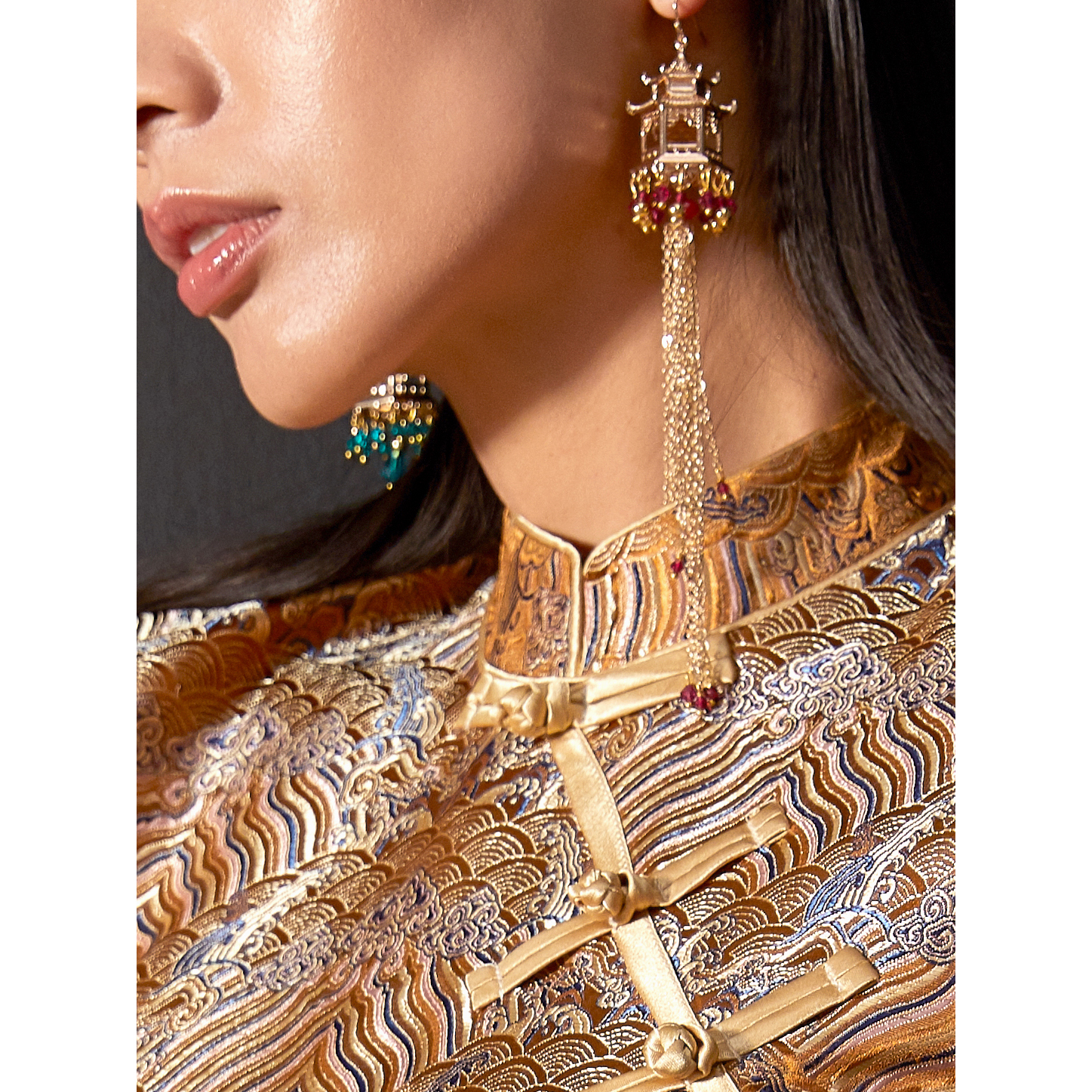 设计师扶郎原创风限量夸张长耳环