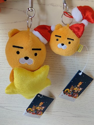 韩国正品KAKAO FRIENDS圣诞帽钥匙链包包挂件