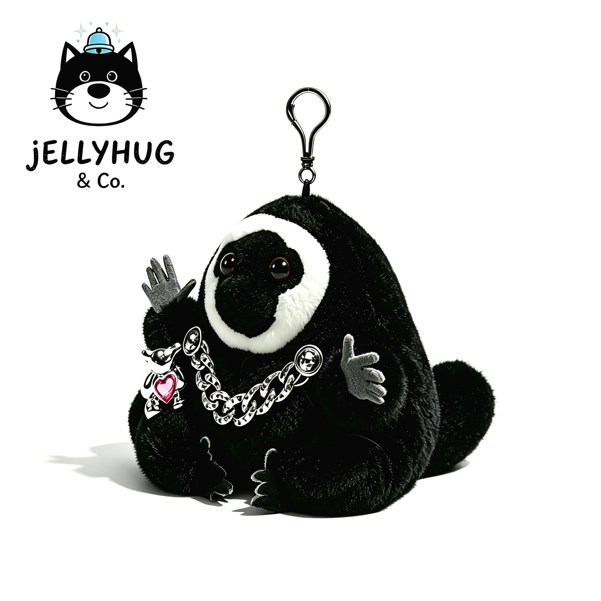 英国jellyhug丑萌杜杜毛绒公仔猴子摆件书包背包挂件卡通礼物挂饰