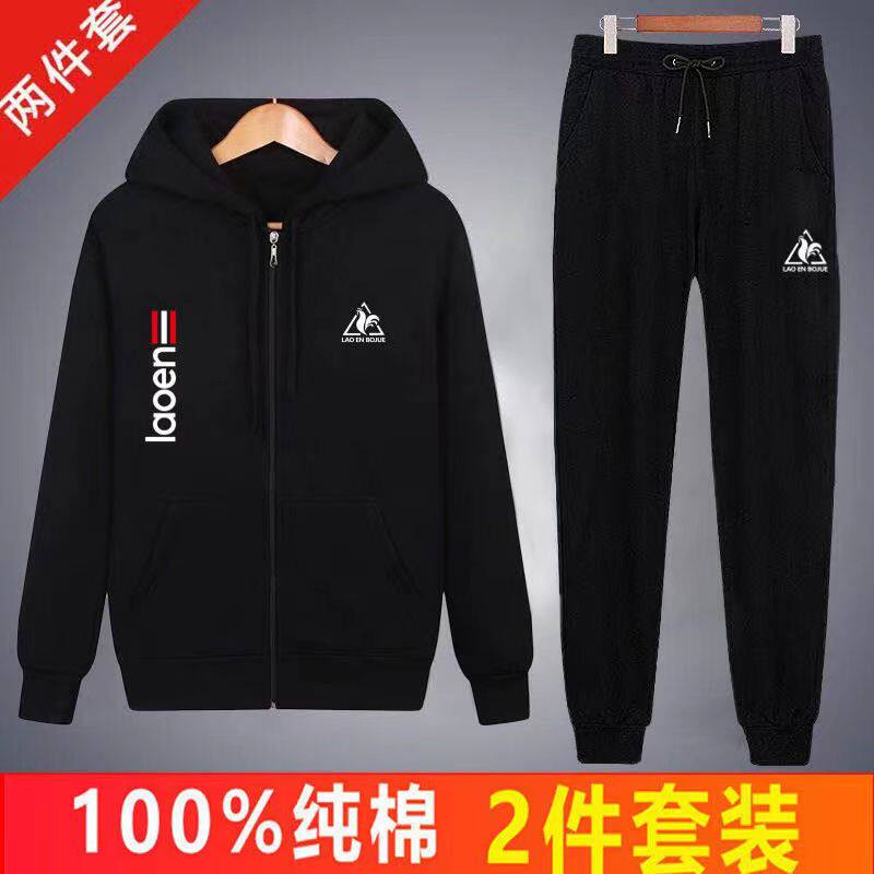 男士纯棉运动套装大码