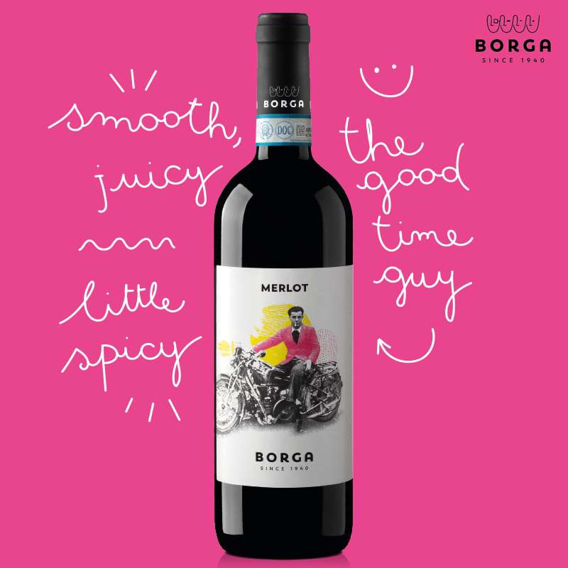 意大利borga宝嘉梅洛红葡萄酒alimentari餐酒小酌750ml