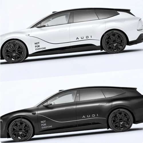 适用于奥迪E5 Sportback车贴拉花 个性改装车身线条侧裙装饰贴纸
