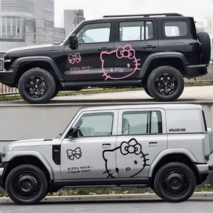 ICAR 03车贴奇瑞icar v23KT猫拉花坦克300卡通Hellokitty改装贴纸