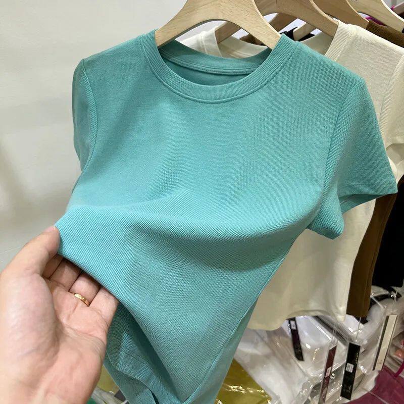 高档圆领面膜短袖T恤女20