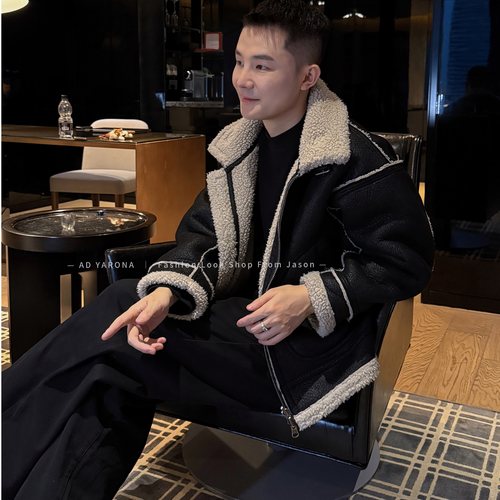 阿地服装皮毛一体双面可穿皮衣