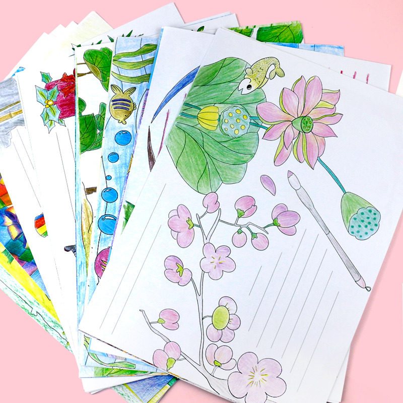 필기 신문 템플릿 초등학교 1학년 다기능 학습 문구 독서 카드 반제품 세트