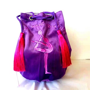 刺绣新款 包体操球收纳袋金丝绒布材质袋 卓旺体操球手提收口包背式