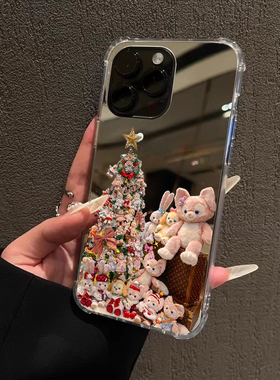 公仔圣诞树镜面手机壳适用iPhone17promax星黛露苹果16玲娜贝儿13OPPOReno14镜子三星S25华为P80VIVO小米1512