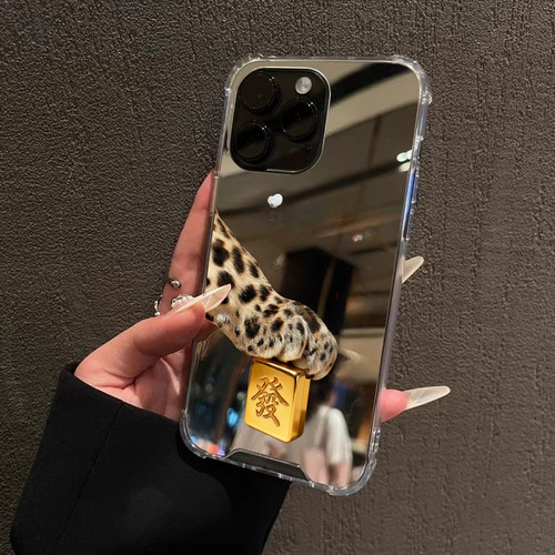 黄金豹发手机壳适用iPhone17promax苹果16金钱豹镜面OPPOReno14三星S25暴富华为P80发财荣耀90小米15一加ACE3