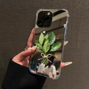 赵露思同款 柚子叶手机壳适用iPhone17promax去晦气苹果16好运OPPOReno14镜子三星S25华为P80VIVO小米15一加13