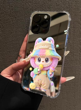 雪糕公仔手机壳适用华为P70P50一加ACE3镜面Mate60pro荣耀300OPPOReno14女VIVOS20小米1412苹果13三星S25