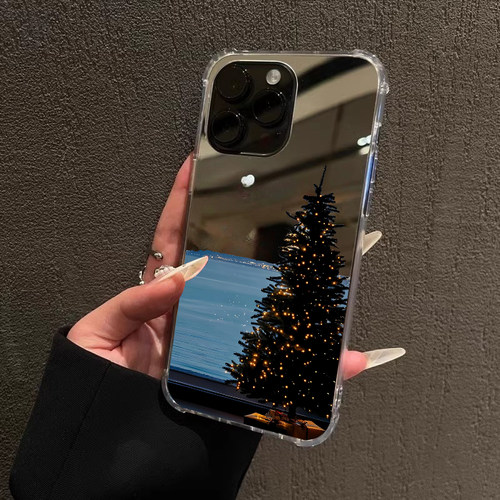 高级感圣诞树手机壳适用华为PuraX View镜面阔直板苹果18pro治愈iPhone17浪漫圣诞节OPPOReno14软胶13三星S25