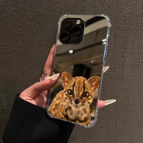 新物种虎猫手机壳适用苹果18promax镜面iPhone17pro猫咪14可爱小米15vivo华为Pura X View三星S26Ultra软胶套