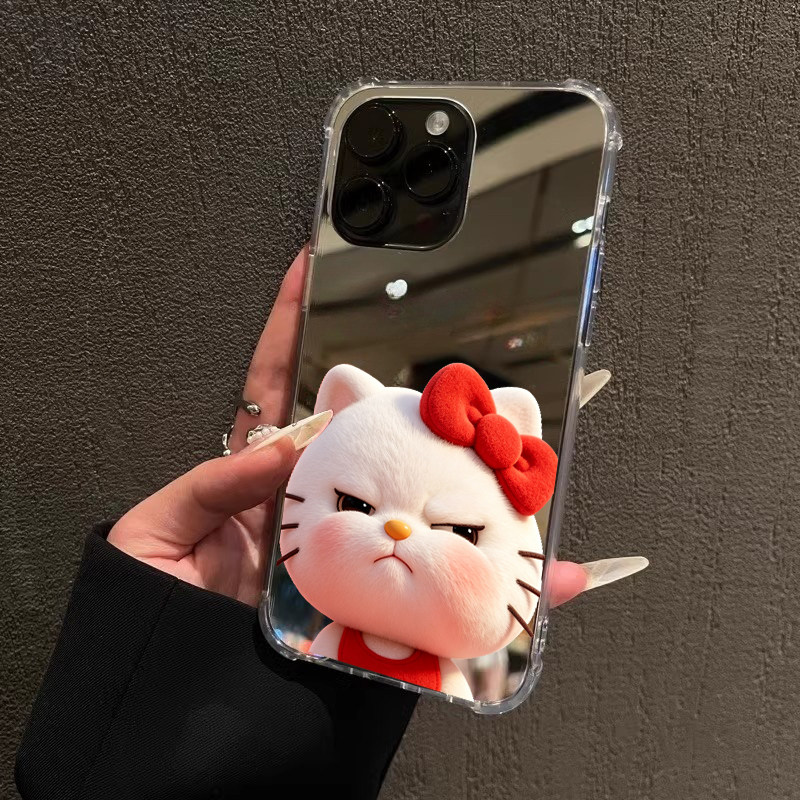 傲娇公主手机壳适用华为P90promax镜面华为Mate60拽拽猫苹果18proiPhone17软OPPOReno14敲可爱13三星S25Ultra图片