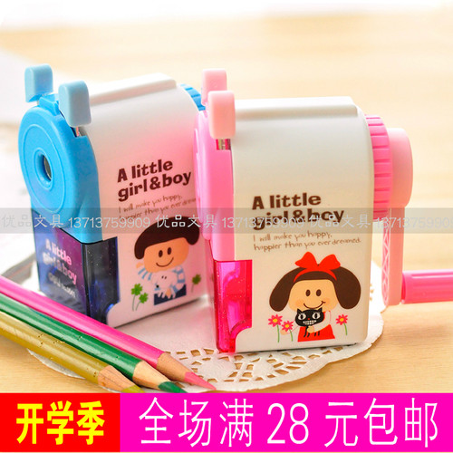 得力学生手摇削笔刀笔刨