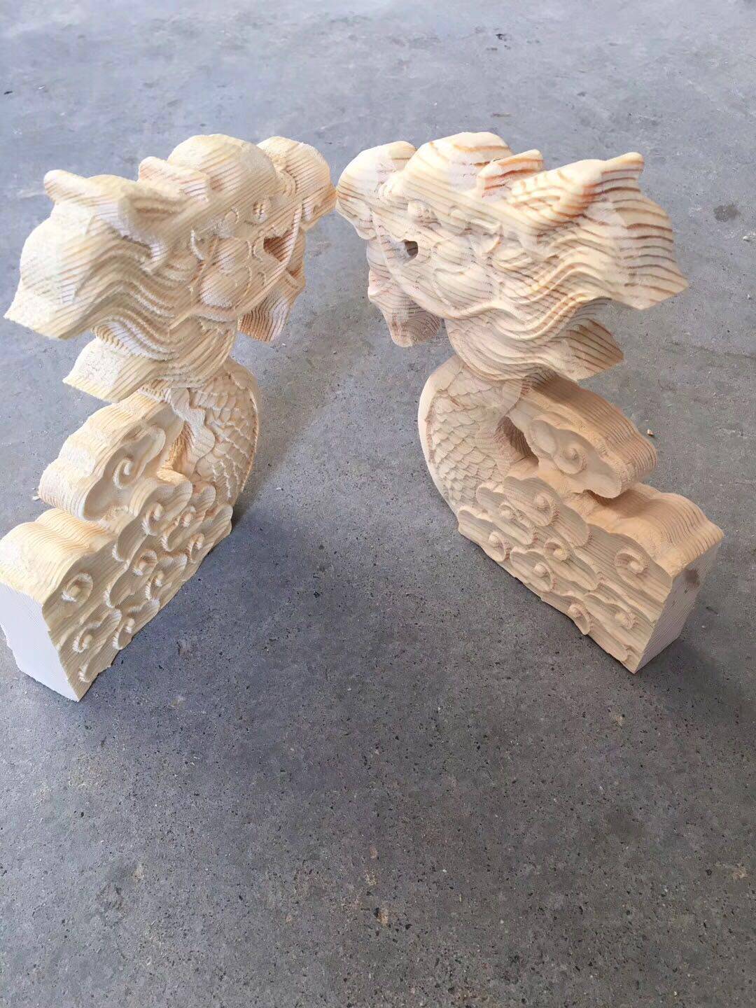 中式仿古龙头东阳木雕园林寺庙精致装饰门楣贴花牛腿门楣角花粱托