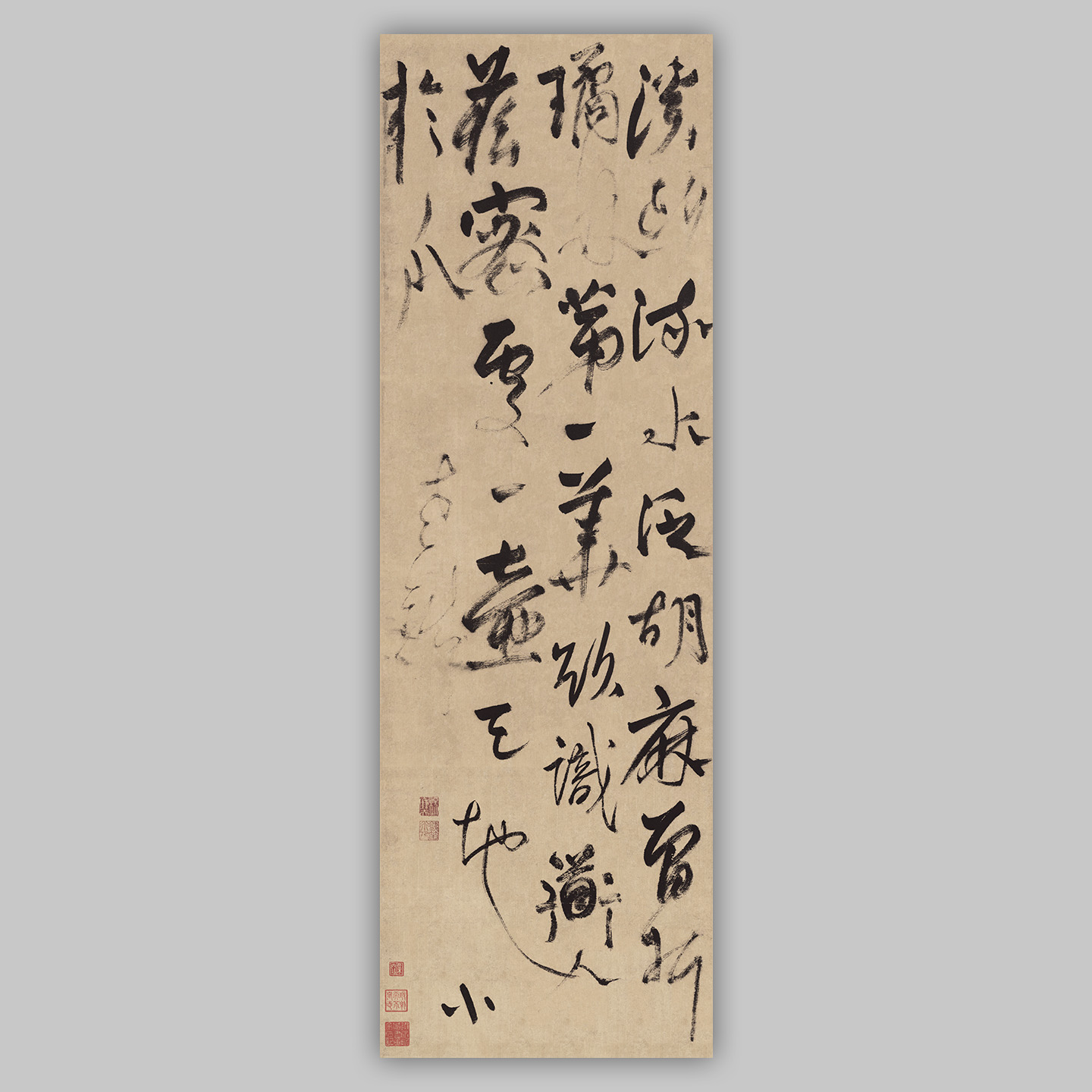 杨维桢草书张雨小游仙诗七言绝句诗轴竖幅书法微喷原大复制装饰画