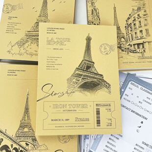 埃菲尔铁塔同学录小学初中男生女生活页可拆卸高中纪念册毕业册